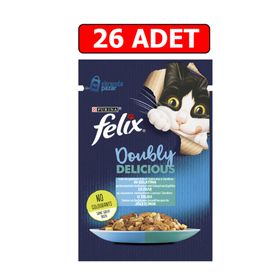 Purina Felix Somonlu ve Sardalyalı Yetişkin 26x85 gr Kedi Konservesi