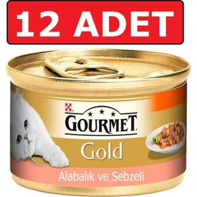 Purina Gold Alabalıklı ve Sebzeli 12x85 gr Yaş Kedi Maması