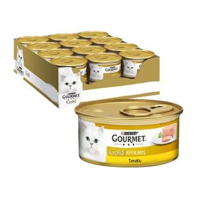 Purina Gourmet Gold 5 gr 24'Lü Kıyılmış Tavuk Etli Konserve Kedi Maması 8