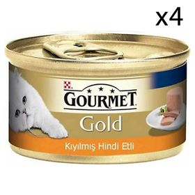 Purina Gourmet Gold Kıyılmış Hindili 4x85 gr Yaş Kedi Maması