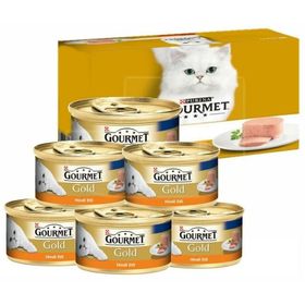 Purina Gourmet Gold Kıyılmış Hindili 6 Adet x 85 gr Konserve Kedi Maması