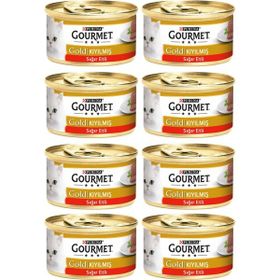 Purina Gourmet Gold Kıyılmış Sığır Eti 8'li 85 gr Kedi Maması