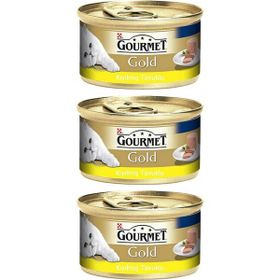 Purina Gourmet Gold Kıyılmış Tavuk 3x85 gr Kedi Konserve Mama