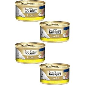 Purina Gourmet Gold Kıyılmış Tavuk 4x85 gr Kedi Mama