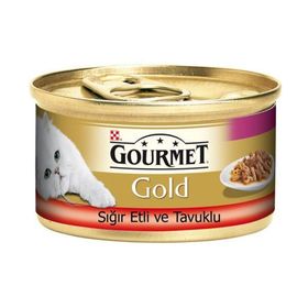 Purina Gourmet Gold Parça Etli Somon ve Tavuklu 6x85 gr Yaş Kedi Maması