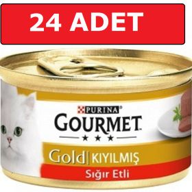 Purina Kıyılmış Sığır Etli 24x85 gr Kedi Konserve Yaş Maması