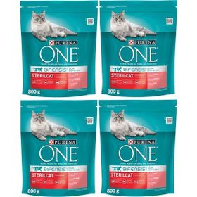 Purina One Somonlu Kısırlaştırılmış 4x800 gr Kedi Maması
