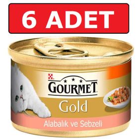 Purina Parça Etli Alabalıklı ve Sebzeli 6x85 gr Kedi Konserve Yaş Maması