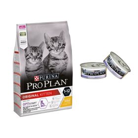 Purina Pro Plan 3 kg Kitten Tavuklu Yavru Kedi Maması + 2 Adet Konserve