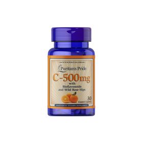 Puritan's Pride Vitamin C 500 mg Wild Rose Hips 30 Çiğnenebilir Tablet
