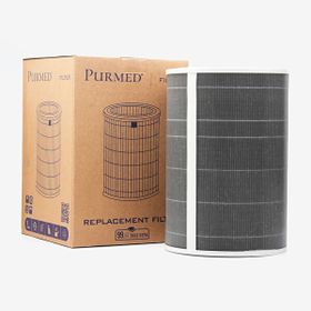 Purmed Xiaomi Smart Air Purifier 4 Lite Uyumlu Hepa + Aktif Karbon Gri Filtre