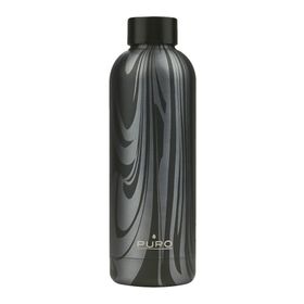 Puro Stainless Steel Hot Cold Mat Metalik Siyah 500 ml Termos