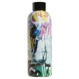 Puro Stainless Steel Hot Cold Parlak Street Art Graffiti Desenli 500 ml Termos