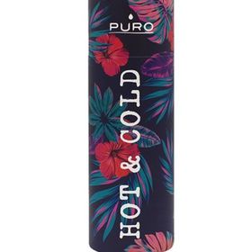 Puro Stainless Steel Hot Cold Parlak Tropikal Çiçek Desenli 500 ml Termos