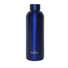 Puro Stainless Steel Optik Mat Koyu Mavi Strıpe 500 ml Termos