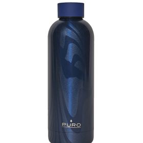 Puro Stainless Steel Optik Mat Koyu Mavi Strıpe 500 ml Termos