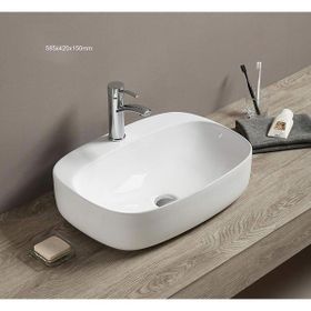Puroser Avanos Tezgah Üstü Çanak Beyaz Yok Lavabo