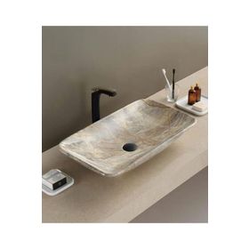 Puroser Marbel Beige Tezgah Üstü Çanak Lavabo