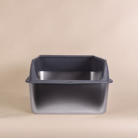 Purrfect Works Metalbox Paslanmaz Çelik Gri Kedi Tuvaleti