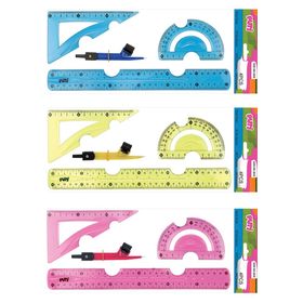 Puti 0874 Kırılmaz Flexi Pergelli 4"lü Çizim Seti
