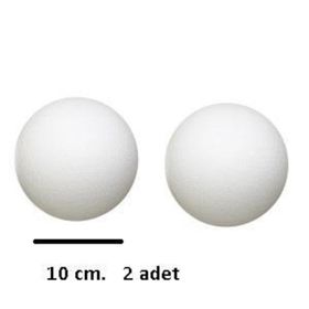 Puti 10 cm 2'li Köpük Toplar