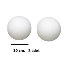 Puti 10 cm 2'li Köpük Toplar