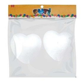 Puti 10 cm 2’li Strafor Kalp