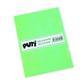 Puti 10'lu 80 gr Karışık Renk Simli Elişi Kağıdı