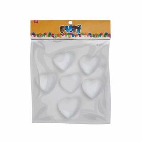 Puti 5008 6'lı 6,5cm Köpük Kalp
