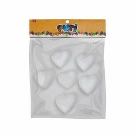 Puti 5008 6'lı 6,5cm Köpük Kalp