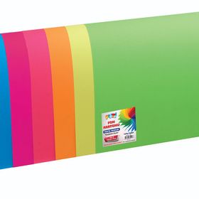 Puti 50x70 cm 6 Renk Fosforlu Fon Kartonu