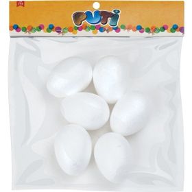 Puti 6 cm 6'lı Köpük Yumurta