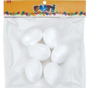 Puti 6 cm 6'lı Köpük Yumurta