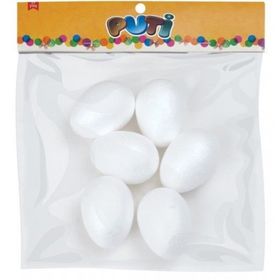 Puti 6 cm 6'lı Köpük Yumurta