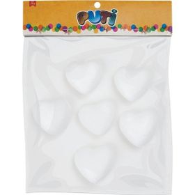 Puti 6,5 cm 6'lı Köpük Kalp