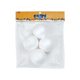 Puti 7 cm 4'lü Köpük Toplar