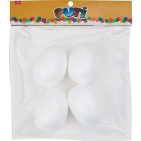 Puti 8 cm 4'lü Köpük Yumurta