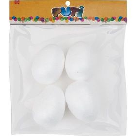 Puti 8 cm 4'lü Köpük Yumurta
