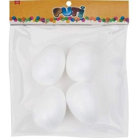 Puti 8 cm 4'lü Köpük Yumurta