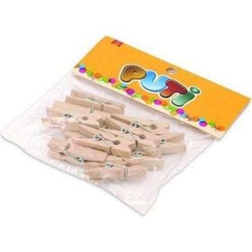 Puti Büyük Boy Naturel 3.5 cm 12 Adet Mandal