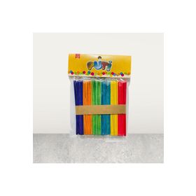 Puti Viva Ahşap Renkli Küçük 50'li Dil Çubuğu