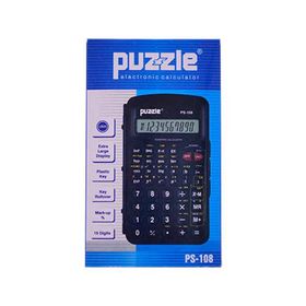 Puzzle PS-108 Siyah Hesap Makinesi