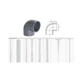 Pvc 90° Yapıştırma 63 mm Muflu Dirsek