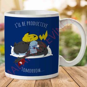 Pyjama Slumber Party Pikachu Toothless Stitch Baskılı Kupa