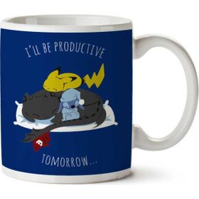 Pyjama Slumber Party Pikachu Toothless Stitch Baskılı Kupa