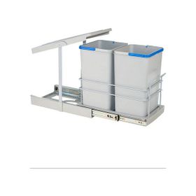 Pyramith 12+12 lt Gri Çöp Kovası