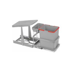 Pyramith P9154 16+1 lt Gri Teleskopik Raylı Çöp Kovası