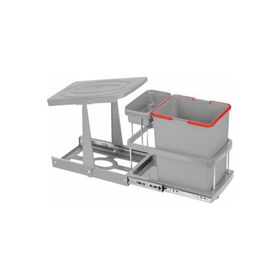 Pyramith P9154 16+1 lt Gri Teleskopik Raylı Çöp Kovası