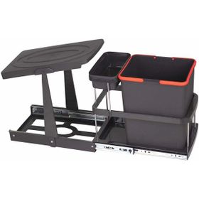 Pyramith P9155 16+1 lt Antrasit Teleskopik Raylı Çöp Kovası