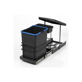Pyramith P9155 16+1 lt Antrasit Teleskopik Raylı Çöp Kovası